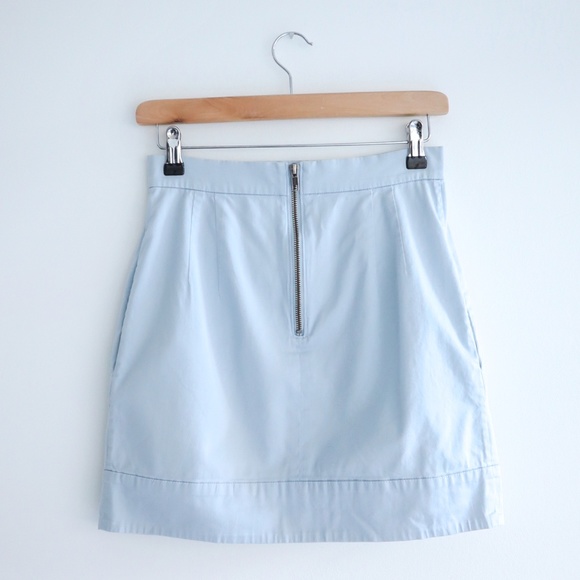 FCUK Business Mini Pencil Skirt - Baby Blue, XS - Picture 2 of 5